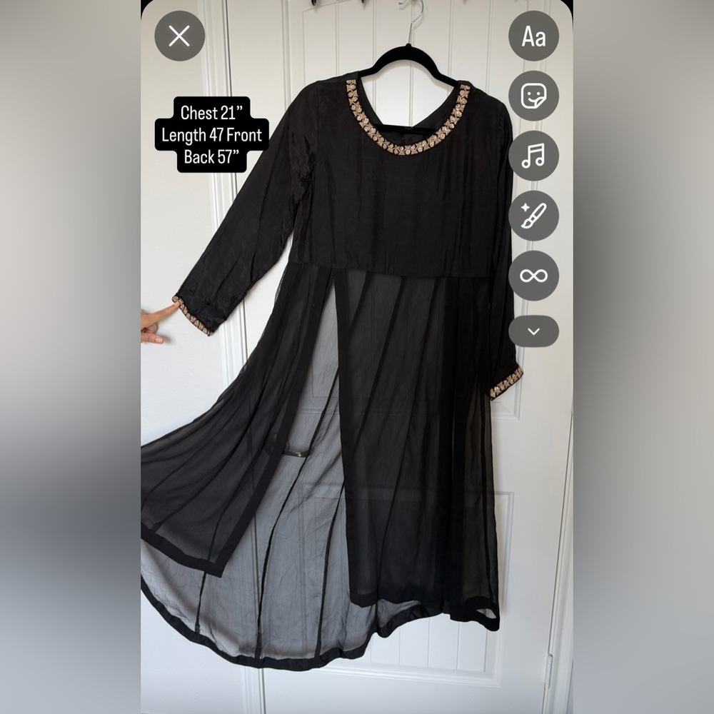 Elegant Black Sheer Dress